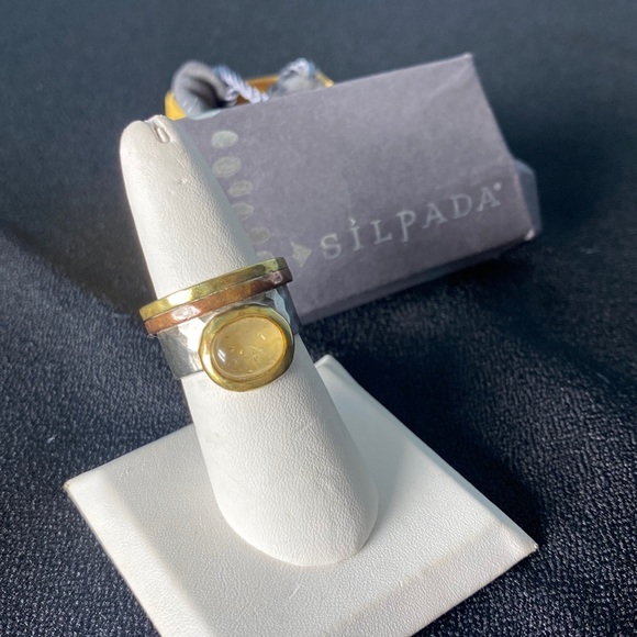 Silpada Metallic Mix Ring, #R3364, size 8. - Picture 1 of 6